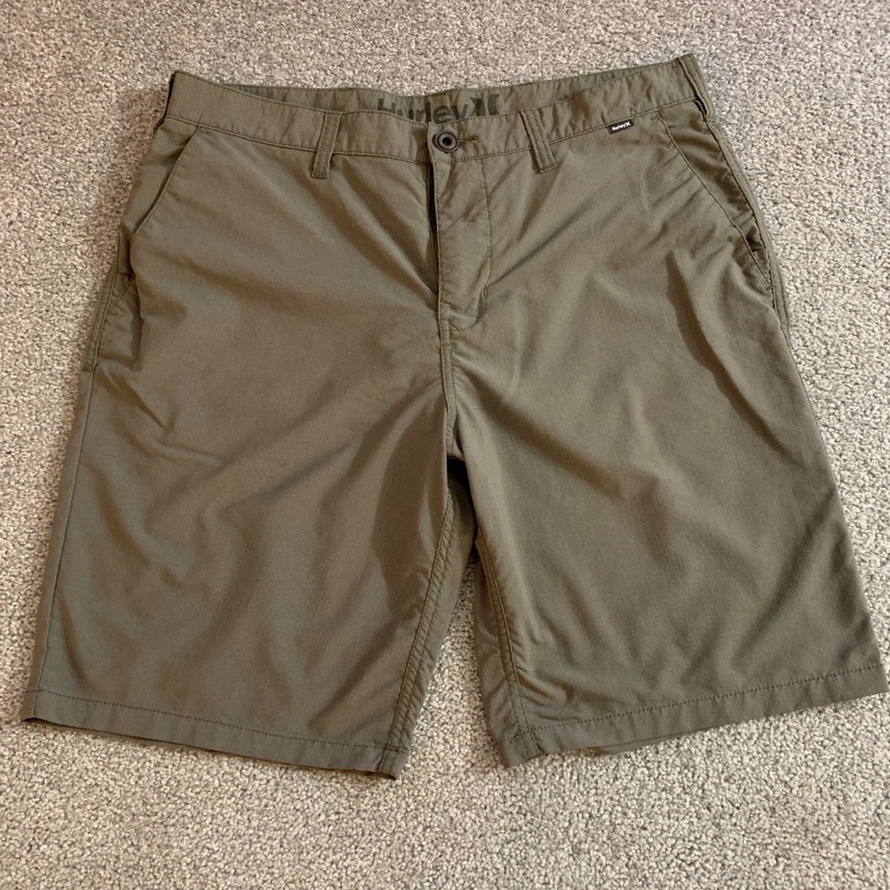 EUC Hurley Nike Dri-fit Olive Green Shorts Size 34
